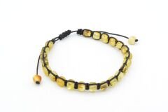 Hakiki Doğal Makrome Model Damla Kehribar Bileklik 002