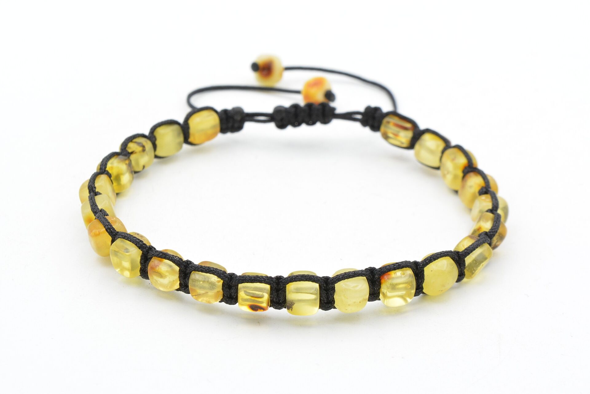 Hakiki Doğal Makrome Model Damla Kehribar Bileklik 002