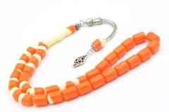 Fıçı Kesim İri Boy Turuncu Bilardo Topu Tesbih