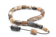 Sistemli Fıçı Kesim Dev Boy Bufalo Boynuzu Efe Maskot Tesbih