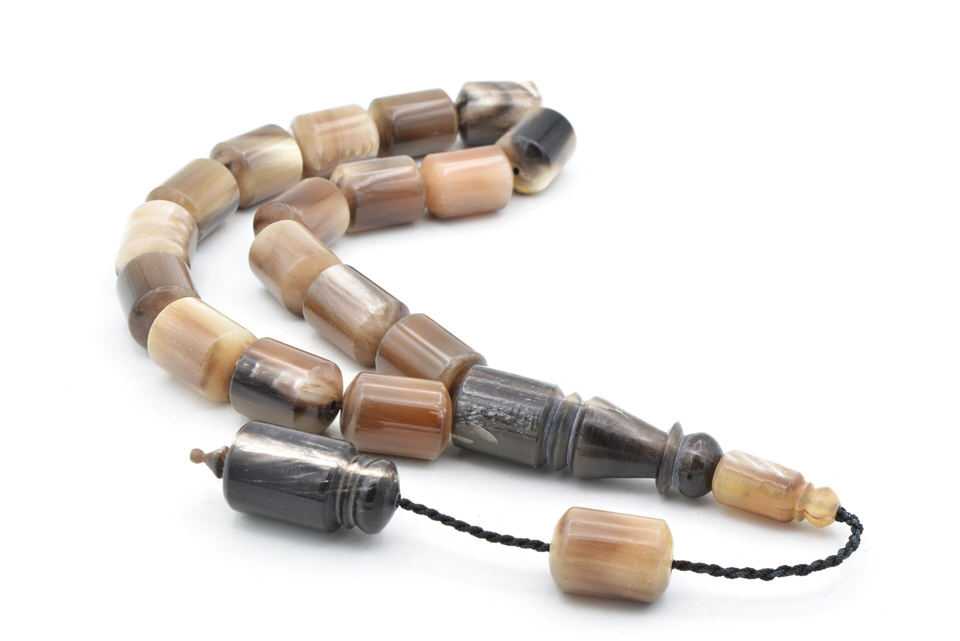 Sistemli Fıçı Kesim Dev Boy Bufalo Boynuzu Efe Maskot Tesbih