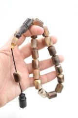 Sistemli Fıçı Kesim Dev Boy Bufalo Boynuzu Efe Maskot Tesbih