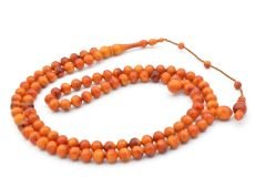 Sistemli Sığırcık Kesim 99 luk Hareli Turuncu Toz Kehribar Tesbih