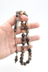 Sistemli Küre Kesim Dev Boy Bufalo Boynuzu Tesbih 12 Mm