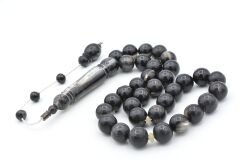 Sistemli Küre Kesim Dev Boy Siyah Koç Boynuzu Tesbih 12 Mm