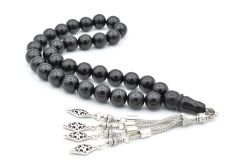 Küre Kesim İri Boy Oltu Taşı Tesbih 12 Mm