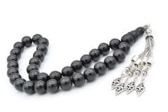 Küre Kesim İri Boy Oltu Taşı Tesbih 12 Mm