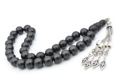 Küre Kesim İri Boy Oltu Taşı Tesbih 12 Mm