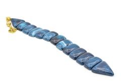 İri Taneli Hareli Lacivert Toz Kehribar Balık Tesbih 002