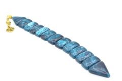 İri Taneli Hareli Lacivert Toz Kehribar Balık Tesbih 003