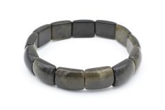 Rolex Model Hakiki Doğal Rainbow Obsidyen Taşı Bileklik