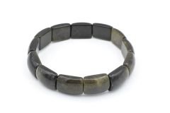 Rolex Model Hakiki Doğal Rainbow Obsidyen Taşı Bileklik