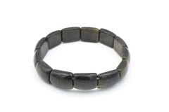Rolex Model Hakiki Doğal Rainbow Obsidyen Taşı Bileklik