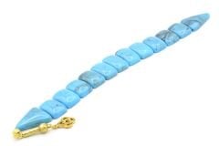 İri Taneli Hareli Turkuaz Toz Kehribar Balık Tesbih 002