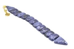 İri Taneli Hareli Lacivert Toz Kehribar Balık Tesbih 005