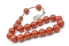 Sistemli Küre Kesim Turuncu Sıkma Kehribar Efe Maskot Tesbih