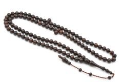 Sistemli Sığırcık Kesim 99 luk Koyu Kahverengi Toz Kehribar Tesbih