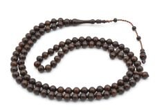 Sistemli Sığırcık Kesim 99 luk Koyu Kahverengi Toz Kehribar Tesbih