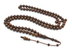 Sistemli Sığırcık Kesim 99 luk Kahverengi Toz Kehribar Tesbih