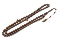 Sistemli Sığırcık Kesim 99 luk Kahverengi Toz Kehribar Tesbih