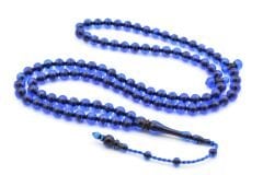 Sistemli Sığırcık Kesim 99 luk Lacivert Toz Kehribar Tesbih