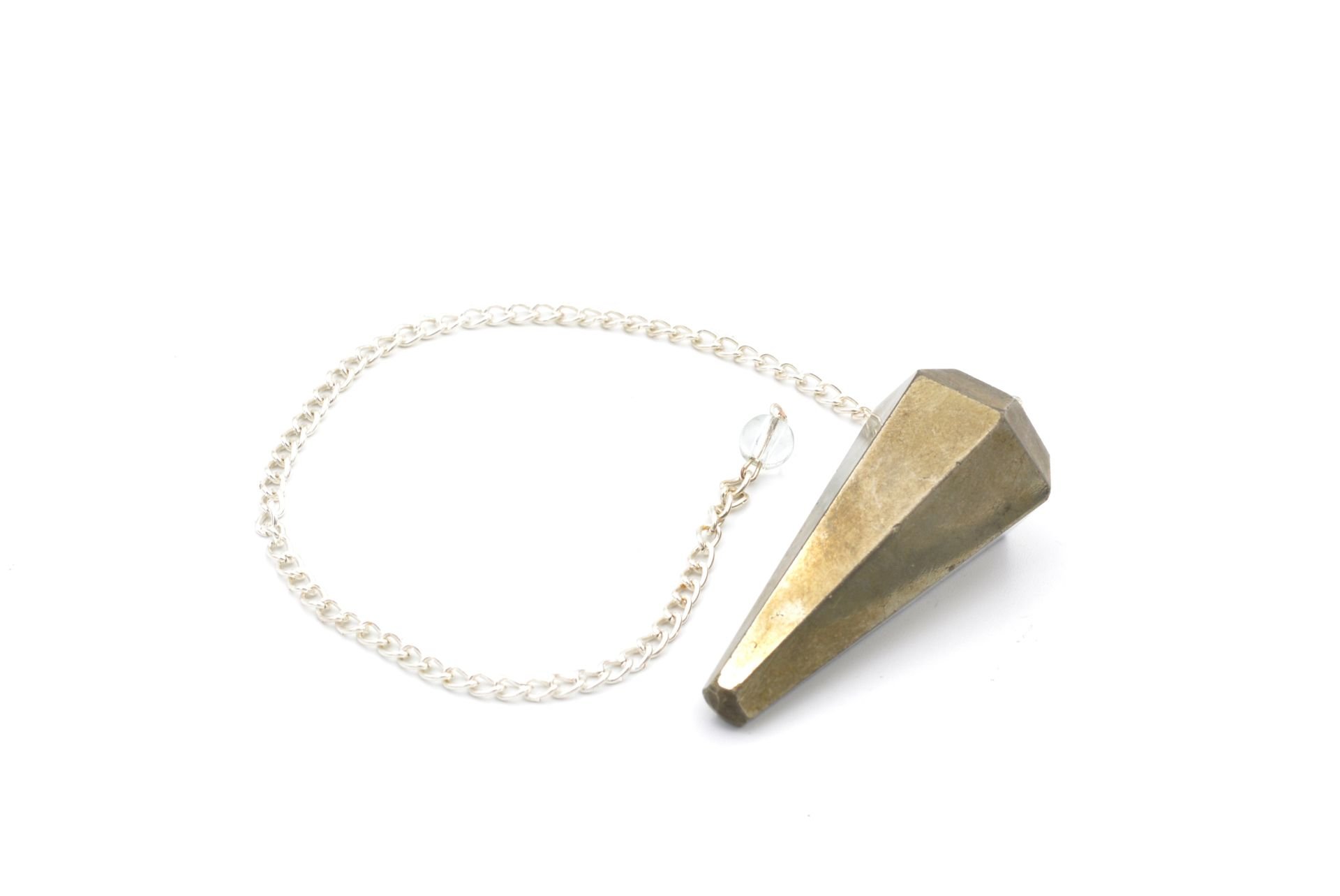 Hakiki Doğal Pirit Taşı Pandül Sarkaç 1.kalite 001