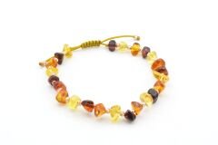 Hakiki Doğal Makrome Model Damla Kehribar Bileklik 005