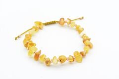 Hakiki Doğal Makrome Model Damla Kehribar Bileklik 006