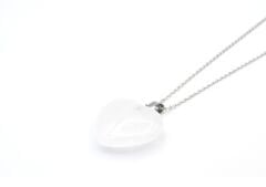 HAKİKİ DOĞAL KALP KRİSTAL KUVARS KOLYE UCU 1.KALİTE 004