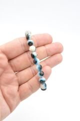 Hakiki Doğal Blue Ice Glaserit Taşı Bileklik 9 Mm