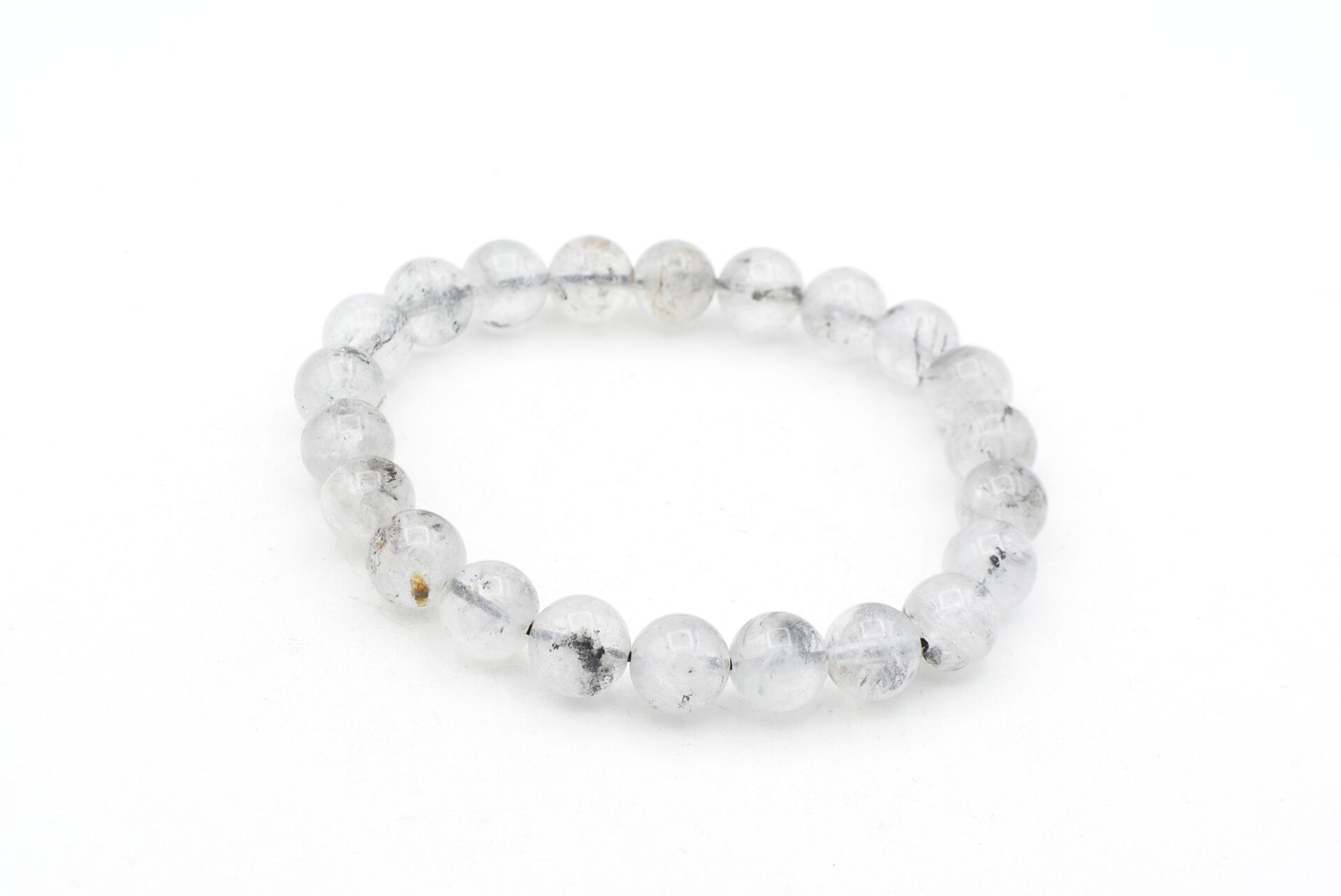 Hakiki Doğal Herkimer Kuvars Taşı Bileklik 8,5 Mm