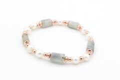 Hakiki Doğal İnci ve Labradorit Taşı Bileklik