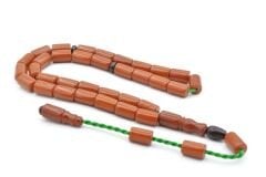 Usta İşi Sistemli Kesme Model Çubuk Malzeme Sarı Sıkma Kehribar Tesbih 190