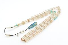 Hakan Turan İmzalı Kesme Model Şeffaf Sıkma Kehribar Tesbih