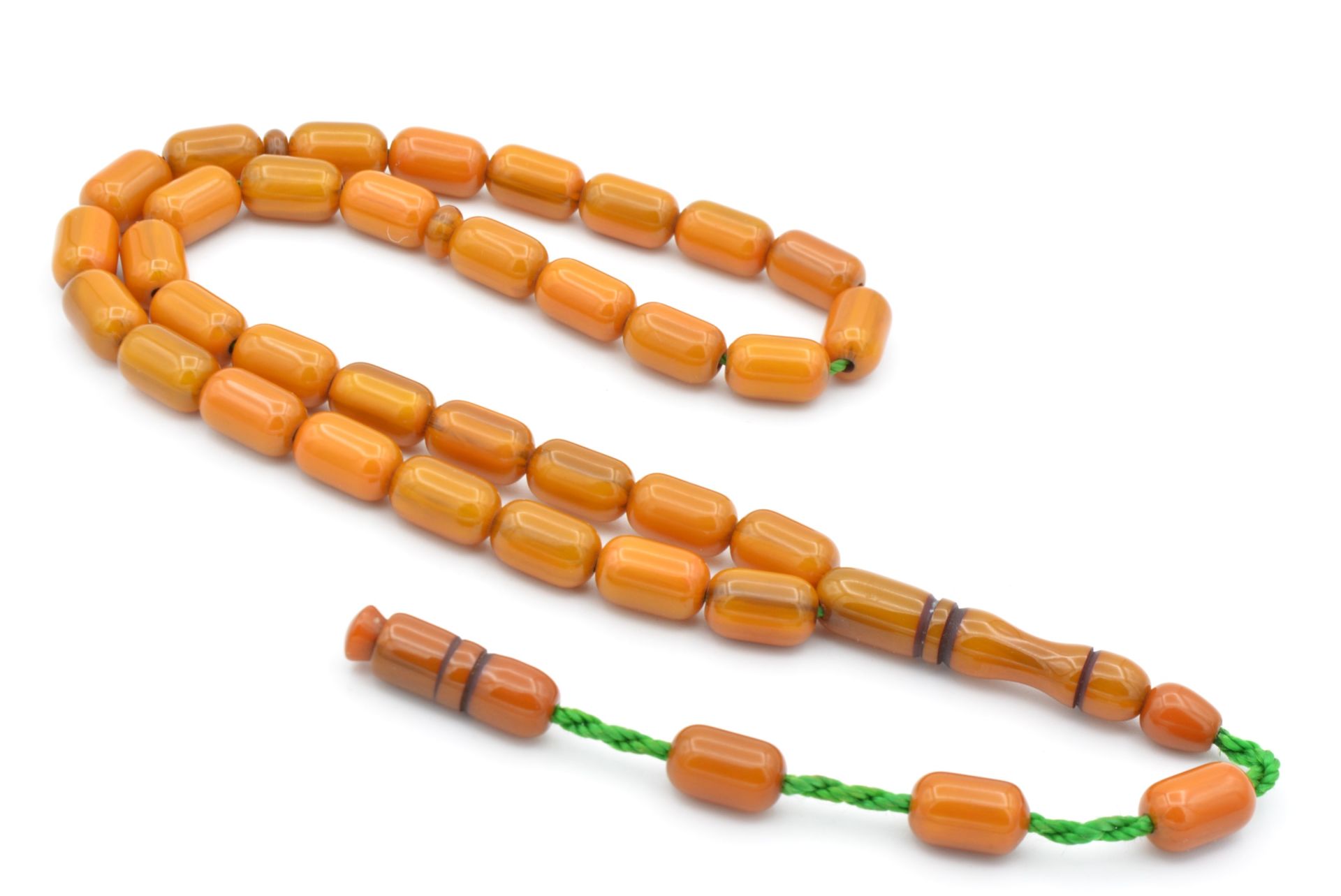 Sistemli Kapsül Kesim Çubuk Malzeme Sarı Sıkma Kehribar Tesbih