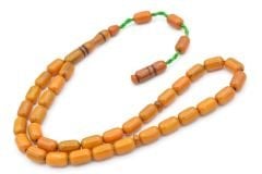 Sistemli Kapsül Kesim Çubuk Malzeme Sarı Sıkma Kehribar Tesbih