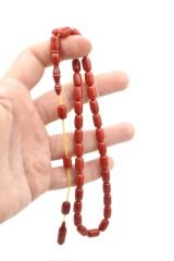 Usta İşi Sistemli Kapsül Kesim Turuncu Katalin Tesbih 181