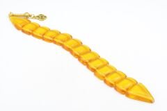 İri Taneli Şeffaf Sarı Toz Kehribar Balık Tesbih