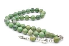 Şenalp Model Küre Kesim Turkuaz Sıkma Kehribar Tesbih