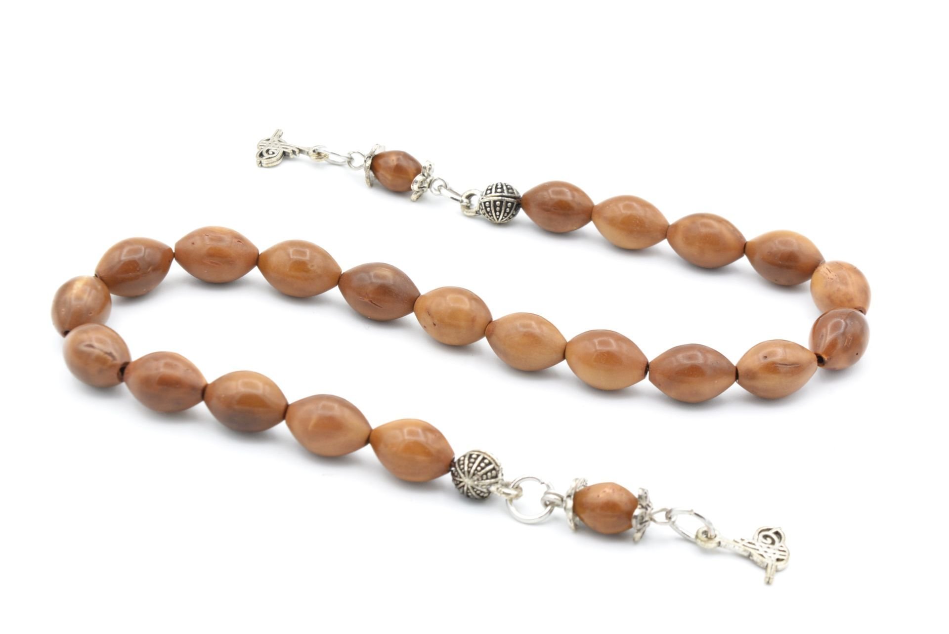 Gümüş Kaplama Malzemeli Beyzi Kesim Kuka Zaza Tesbih