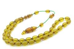 Ebu Zeyn Usta Yapımı Günlük Boy Arpa Kesim Yeşil Katalin Tesbih