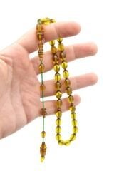 Ebu Zeyn Usta Yapımı Günlük Boy Arpa Kesim Yeşil Katalin Tesbih