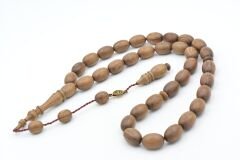 Usta İşi İmzalı Tombul Beyzi Kesim Kokulu Sandal Ağacı Tesbih