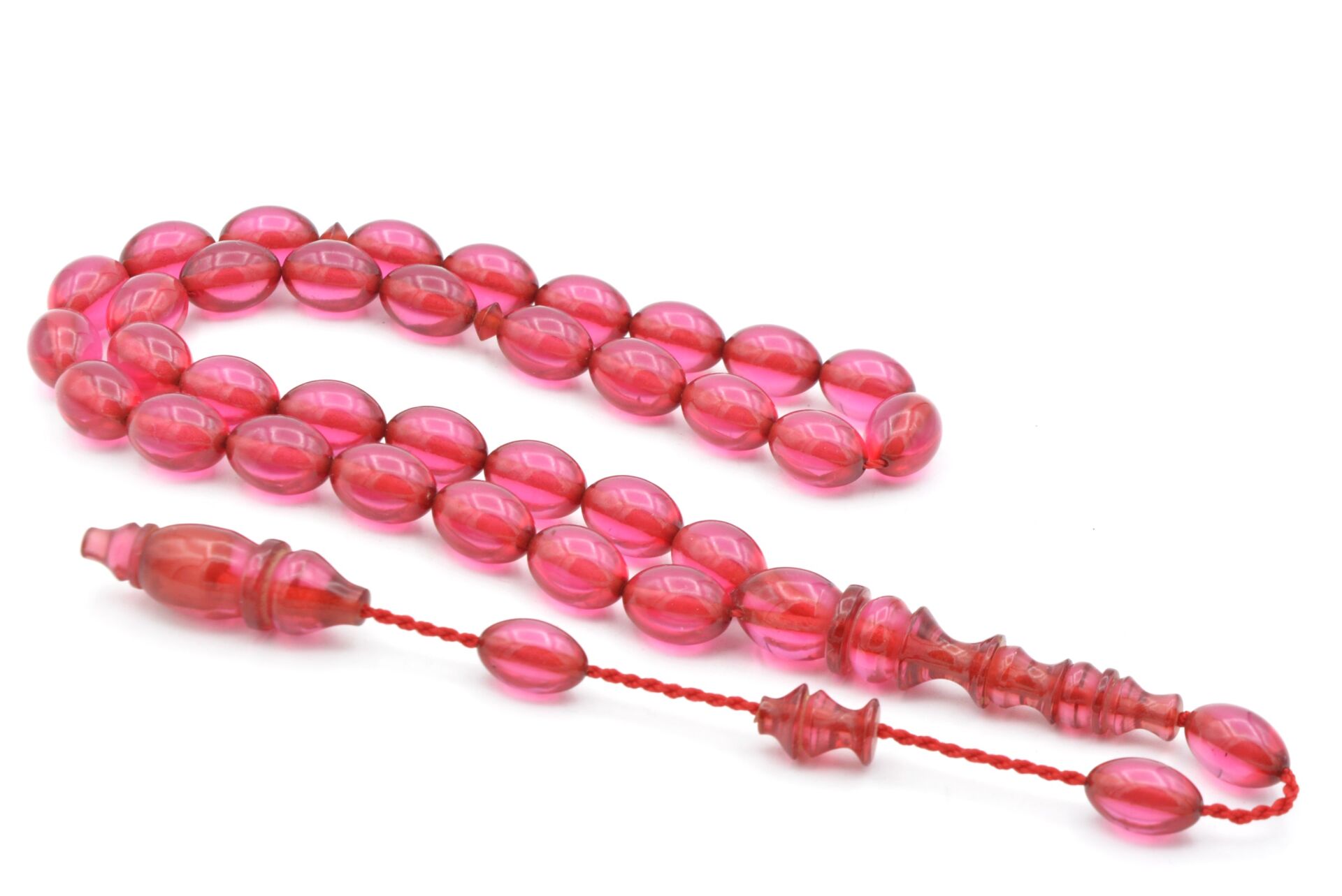 Ebu Zeyn Usta Yapımı Günlük Boy Arpa Kesim Pembe Katalin Tesbih