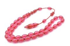 Ebu Zeyn Usta Yapımı Günlük Boy Arpa Kesim Pembe Katalin Tesbih