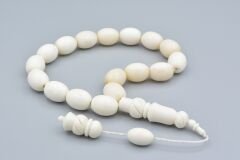 Sistemli Oyma İmameli İri Boy Balina Kemiği Efe Maskot Tesbih