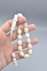 Sistemli Oyma İmameli İri Boy Balina Kemiği Efe Maskot Tesbih