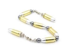 Usta İşi Hematit Taşlı İşlevsiz Mermi Zaza Tesbih