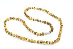 Hakiki Doğal Küp Model Damla Kehribar Kolye