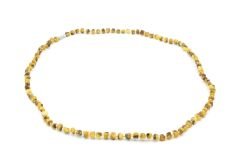 Hakiki Doğal Küp Model Damla Kehribar Kolye